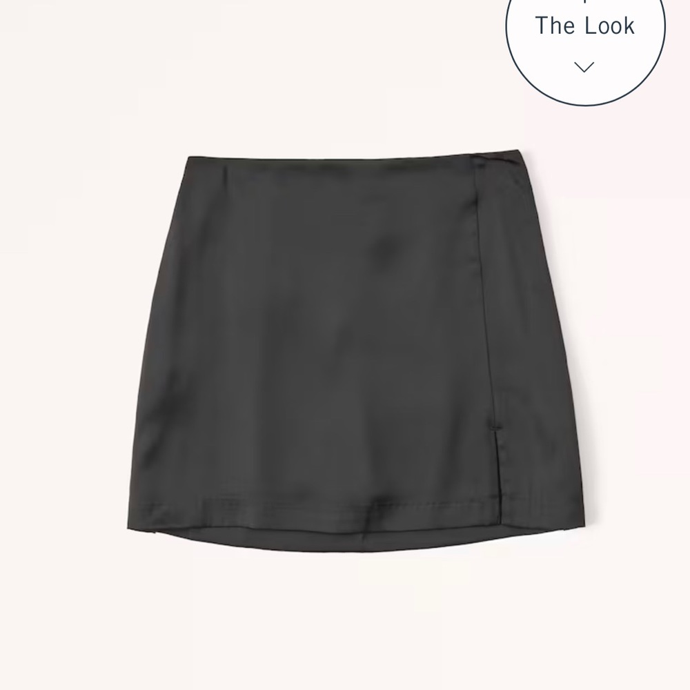 Abercrombie Satin Mini Skirt - sz M, Black